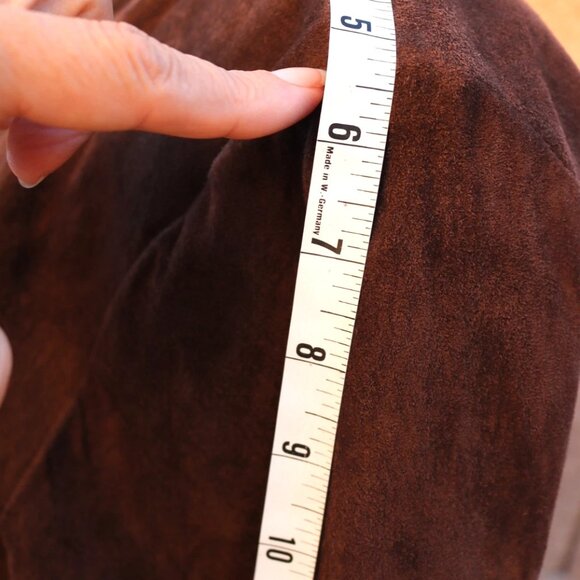 Vintage Genuine Suede Leather Jacket Uniform Petite John Paul Richard Size PM Si - Picture 14 of 16